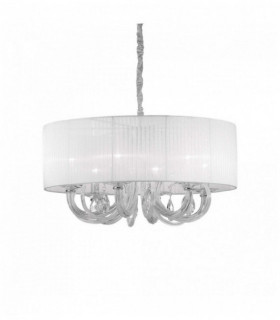 SWAN white pendant light 6 bulbs