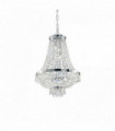 Suspension Chromée en cristal CAESAR 9 ampoules