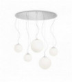 White suspension MAPA BIANCO 5 bulbs
