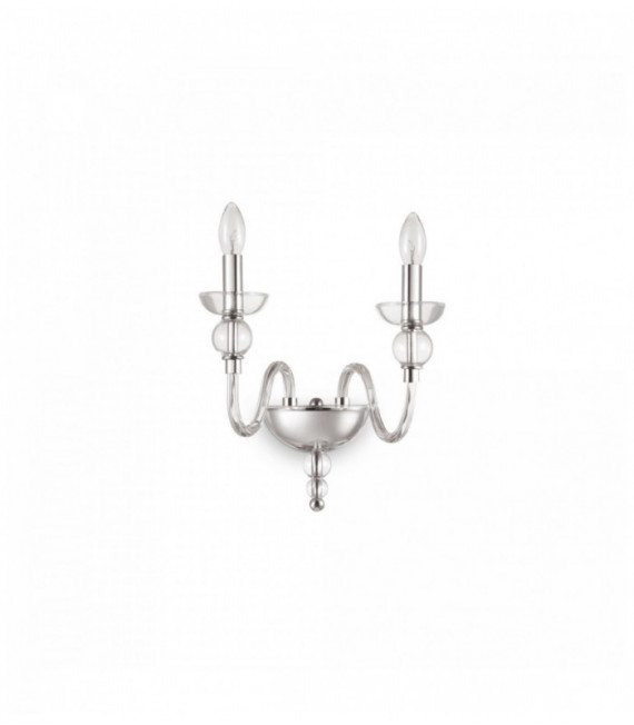 DOGE Applique trasparente 2 lampadine