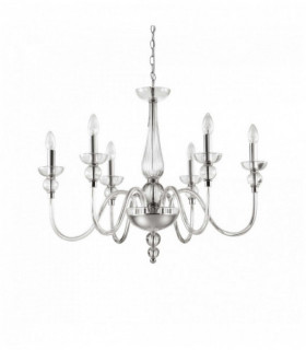 Lampadario DOGE trasparente a 6 luci