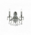 Applique murale Argentée en cristal GIOCONDA 2 ampoules