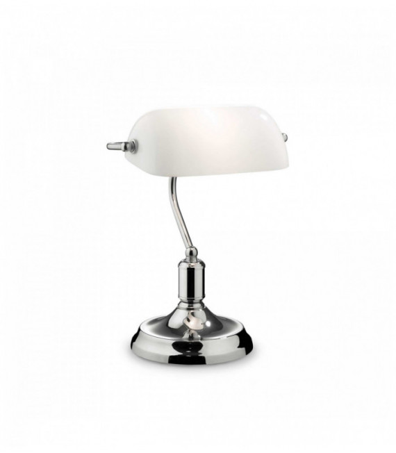 LAWYER Lámpara de mesa cromada 1 bombilla