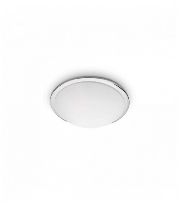 Chrom Deckenleuchte RING 2 Glühbirnen