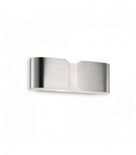 CLIP aplique de pared cromado 2 bombillas Ancho 25 Cm