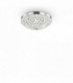 Plafonnier Chrome en cristal ORION 5 ampoules