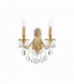 Applique murale Dorée en cristal GIOCONDA 2 ampoules