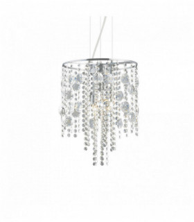 Suspension Chromée en cristal EVASIONE 4 ampoules