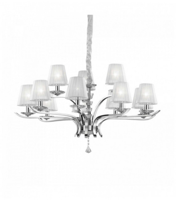 PEGASO white pendant light 12 bulbs