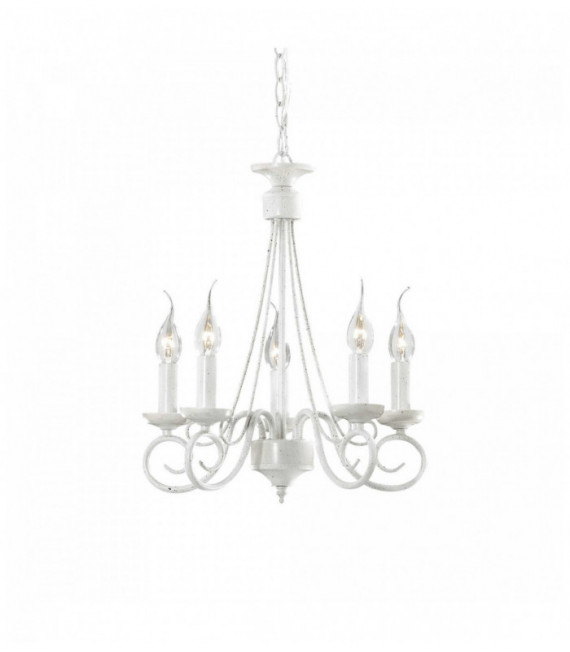 Suspension Blanche antique BRANDY 5 ampoules