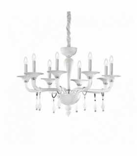 MIRAMARE white pendant light 8 bulbs