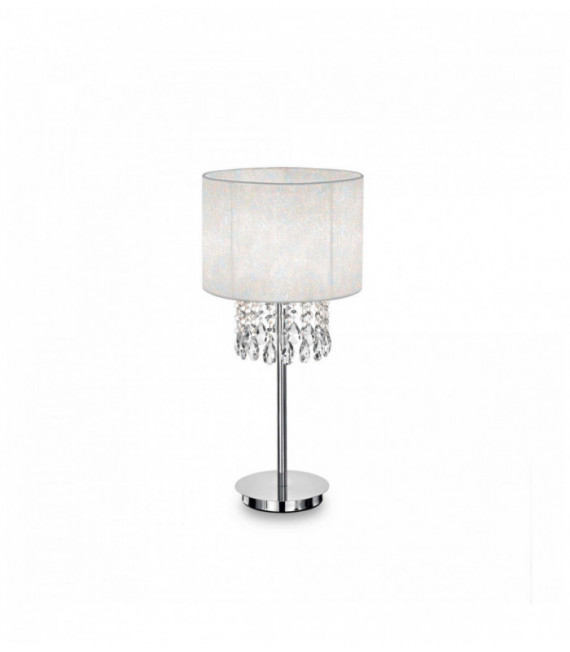 Weiße Tischlampe OPERA Kristall 1 Glühbirne