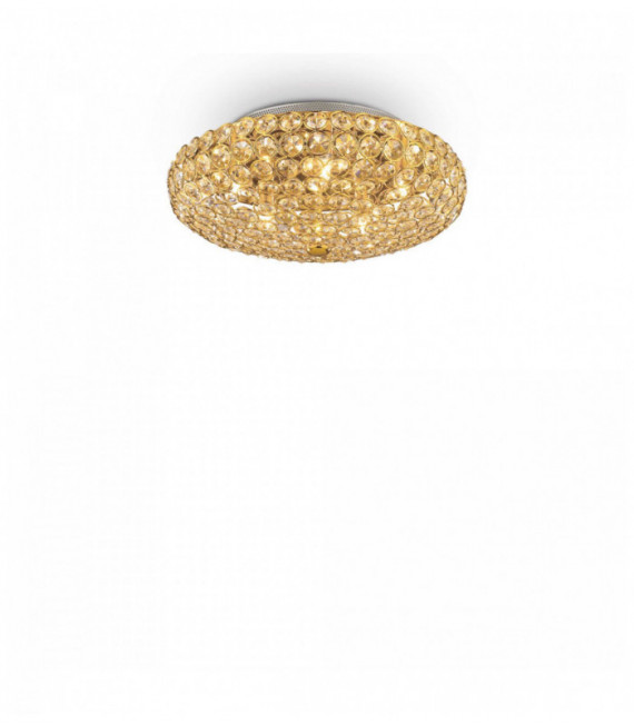 Plafonnier Doré en cristal KING 5 ampoules