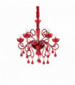 LILLY Red Pendant 5 bulbs
