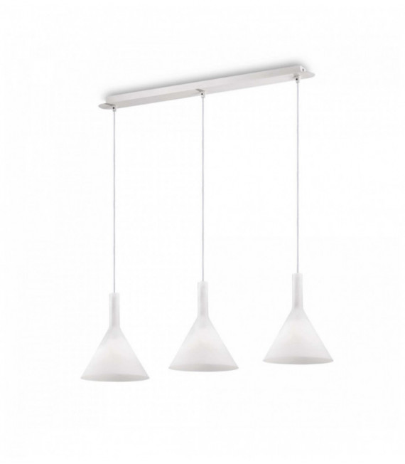 COCKTAIL white pendant light 3 bulbs