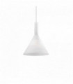 Suspension Blanche COCKTAIL 1 ampoule Diamètre 9 Cm