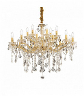 Colgante de oro en cristal FLORIANO 18 bombillas