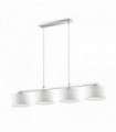 HILTON white pendant light with 4 metal bulbs
