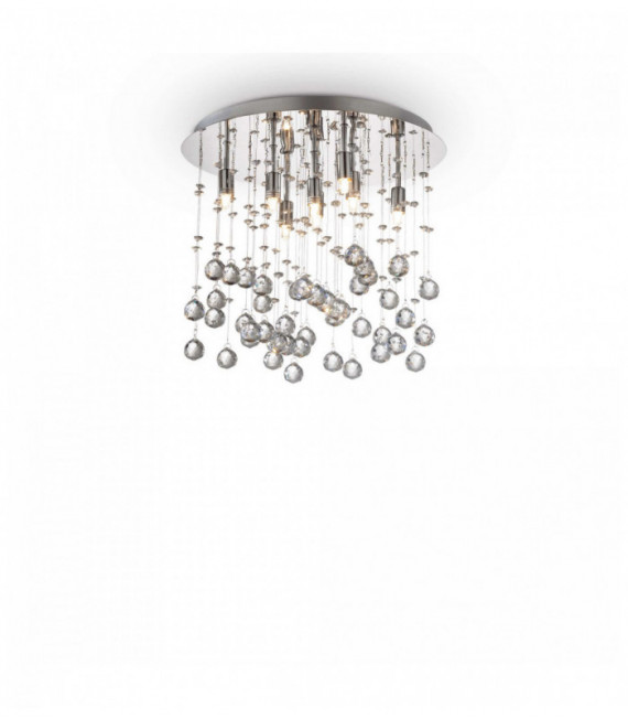 Chrome ceiling light MOONLIGHT 8 lights