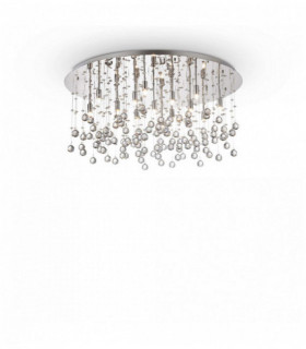Lámpara de techo cromada MOONLIGHT crystal 15 bombillas