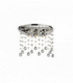 Chromed crystal wall light MOONLIGHT 3 bulbs