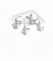 Plafonnier Blanc LUNARE 4 ampoules