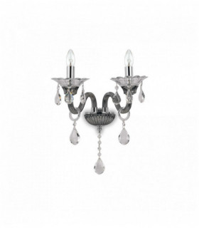 COLOSSAL crystal gray wall light 2 bulbs
