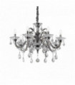 Suspension Grise en cristal COLOSSAL 8 ampoules