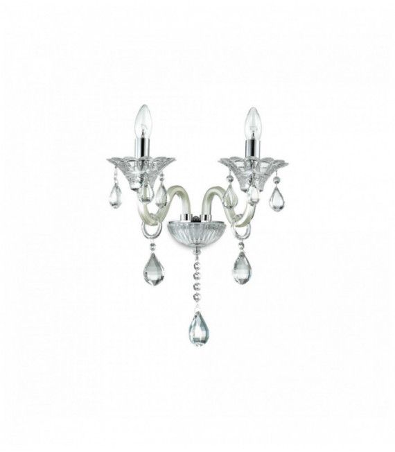 COLOSSAL crystal ivory wall light 2 bulbs