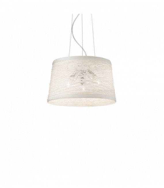 Lampada a sospensione BASKET bianca 3 lampadine