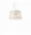 White BASKET pendant light 3 bulbs