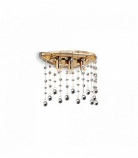 MOONLIGHT 3-light golden crystal wall light