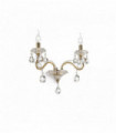2-light golden NEGRESCO crystal wall light