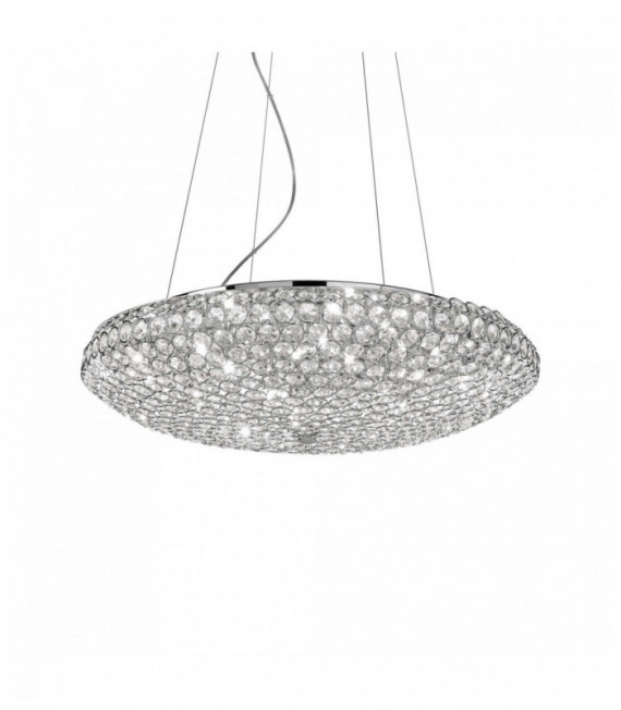 KING crystal chrome colgante 12 luces