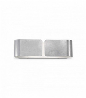 CLIP Silver wall light 2 bulbs Width 44 Cm