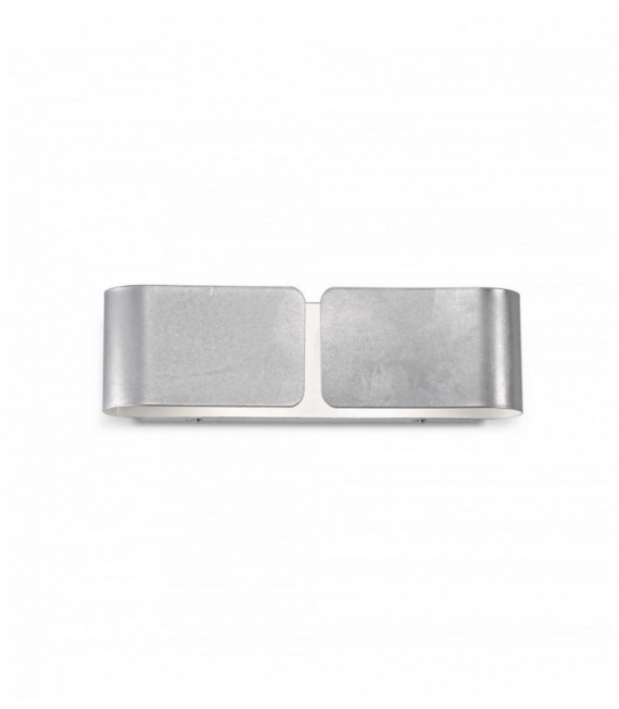 CLIP Applique argento 2 lampadine Larghezza 44 Cm