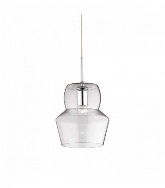 ZENO Suspensión Transparente 1 bombilla Diámetro 22 Cm