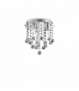 BIJOUX 3-light chrome crystal ceiling light