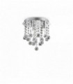 Plafonnier Chrome en cristal BIJOUX 3 ampoules