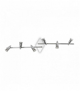 Plafoniera cromata ALFA 6 lampadine