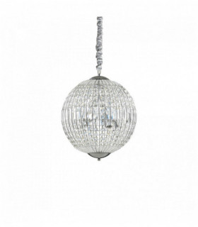 LUXOR Kristall Chrom Pendelleuchte 6 Leuchten
