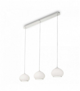 Weiße Aufhängung MAMA 3 Lampen Durchmesser 30 cm