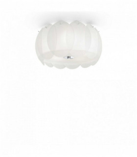 White ceiling lamp OVALINO 5 bulbs