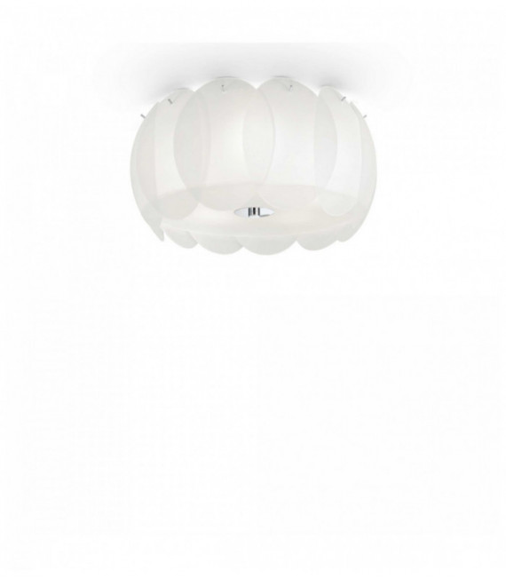 White ceiling lamp OVALINO 5 bulbs