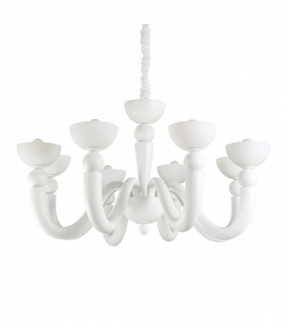 White BON BON pendant light 8 bulbs