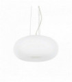 White suspension ULISSE 3 bulbs Diameter 42 Cm