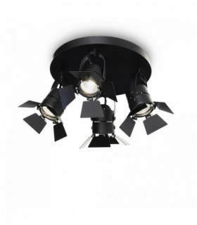 Plafonnier Noir CIAK 4 ampoules