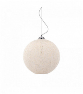 Suspension Blanche BASKET 1 ampoule Profondeur 9 Cm