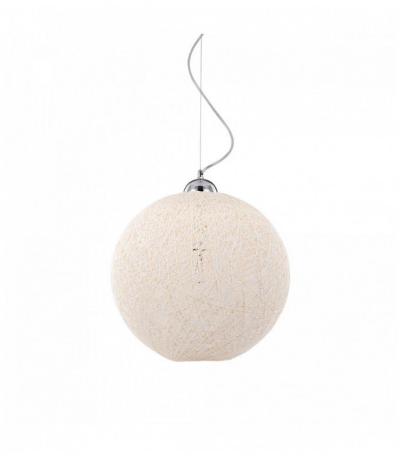 White BASKET pendant light 1 bulb Depth 9 Cm