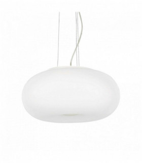 Weiße Pendelleuchte ULISSE 3 Lampen Durchmesser 52 cm